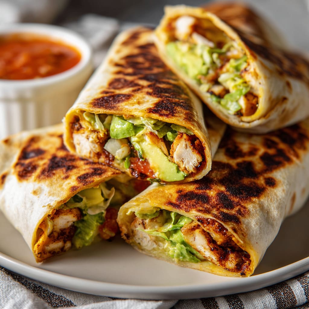 Grilled Avocado Chicken Wraps