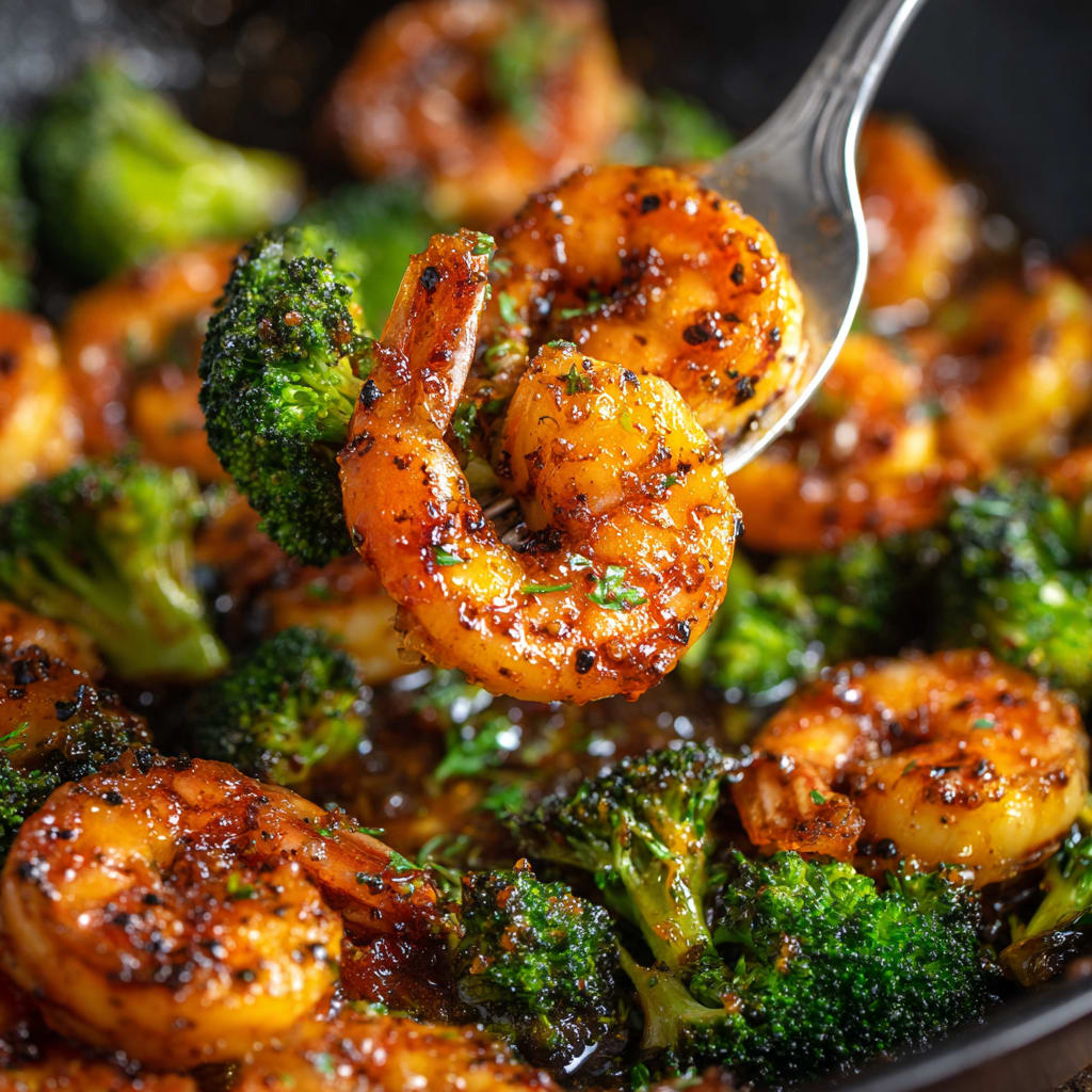 Honey Garlic Butter Shrimp & Broccoli