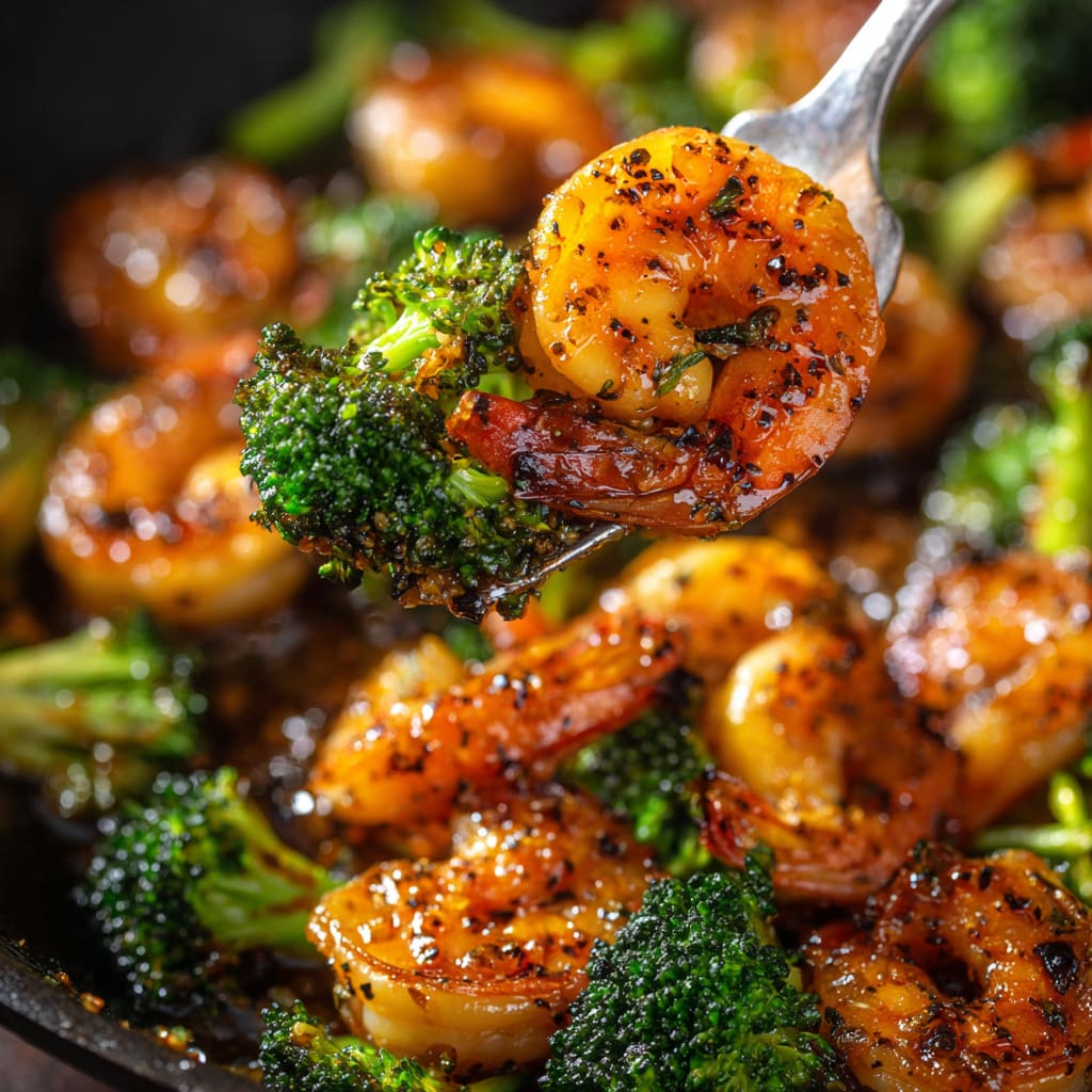 Honey Garlic Butter Shrimp &amp; Broccoli