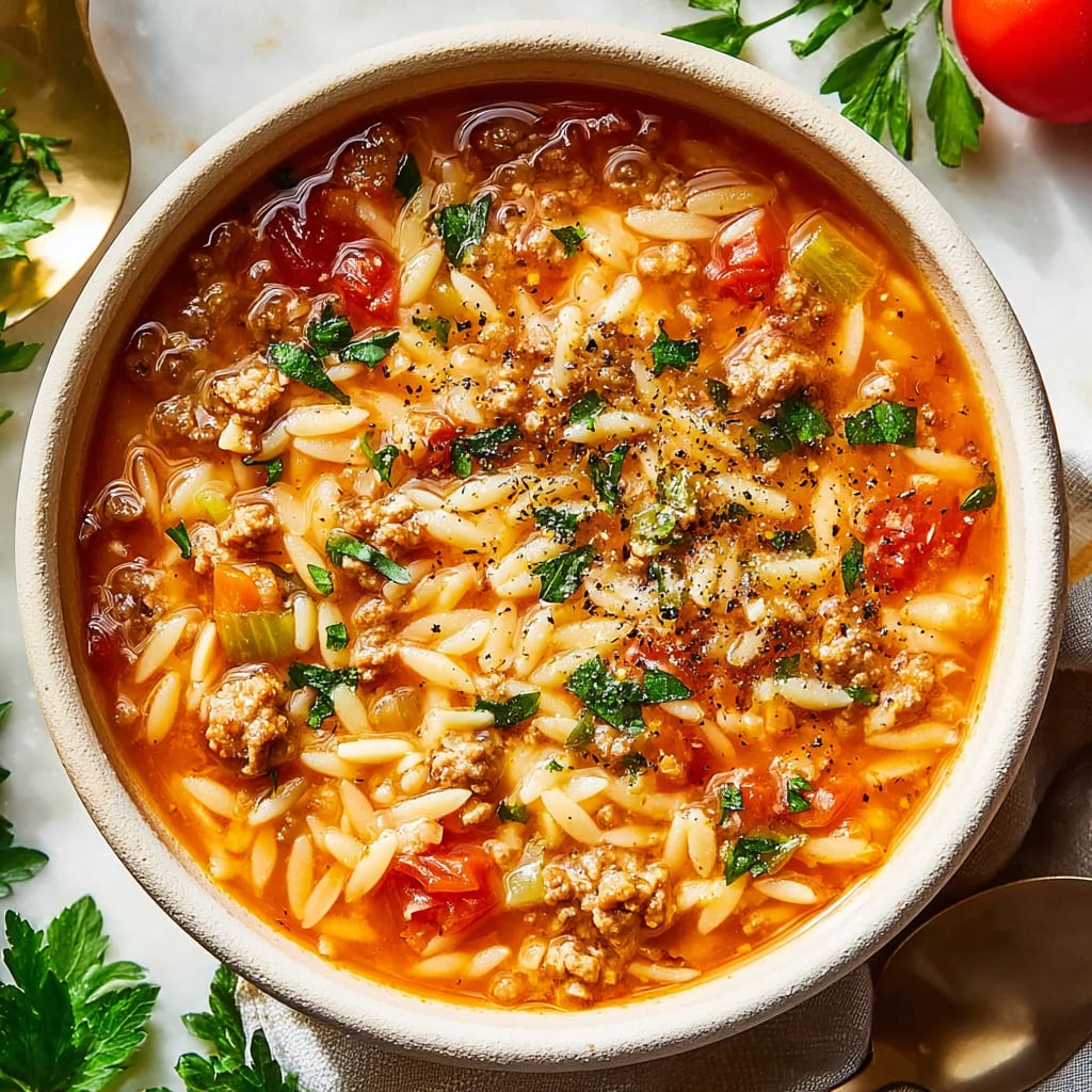 Irresistible One-Pot Italian Sausage Orzo Soup