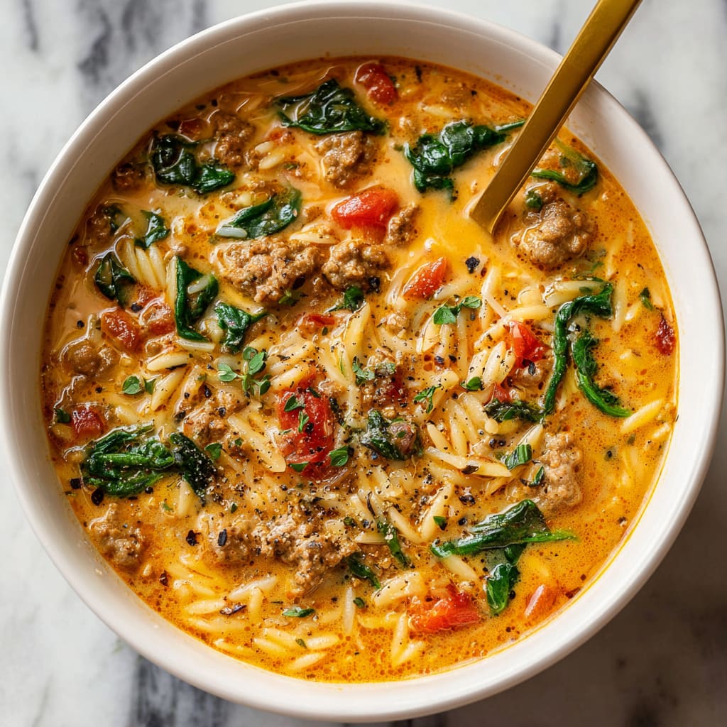 Italian Sausage Orzo Soup
