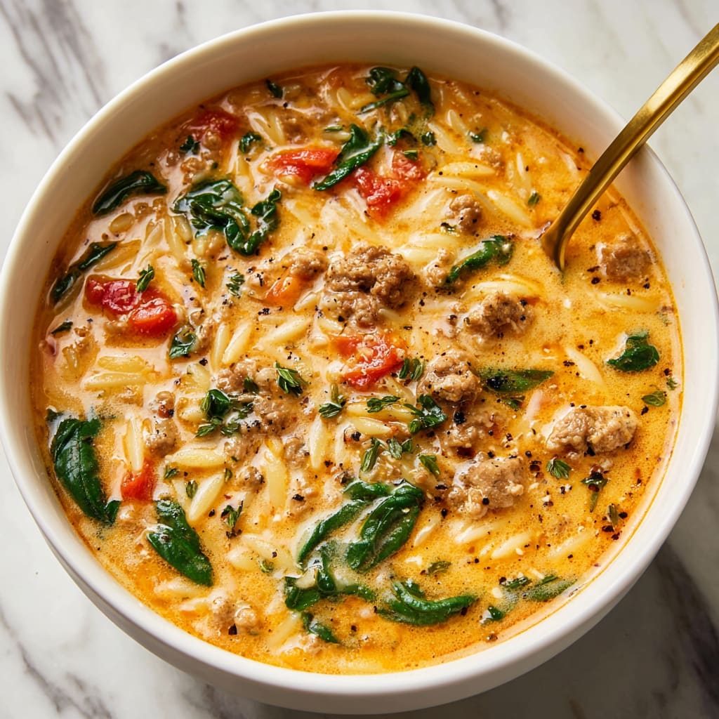 Italian Sausage Orzo Soup