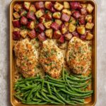Parmesan Crusted Chicken Sheet Pan Dinner