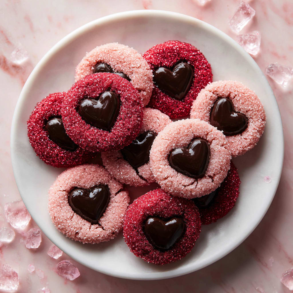 Sparkle Sweetheart Cookies