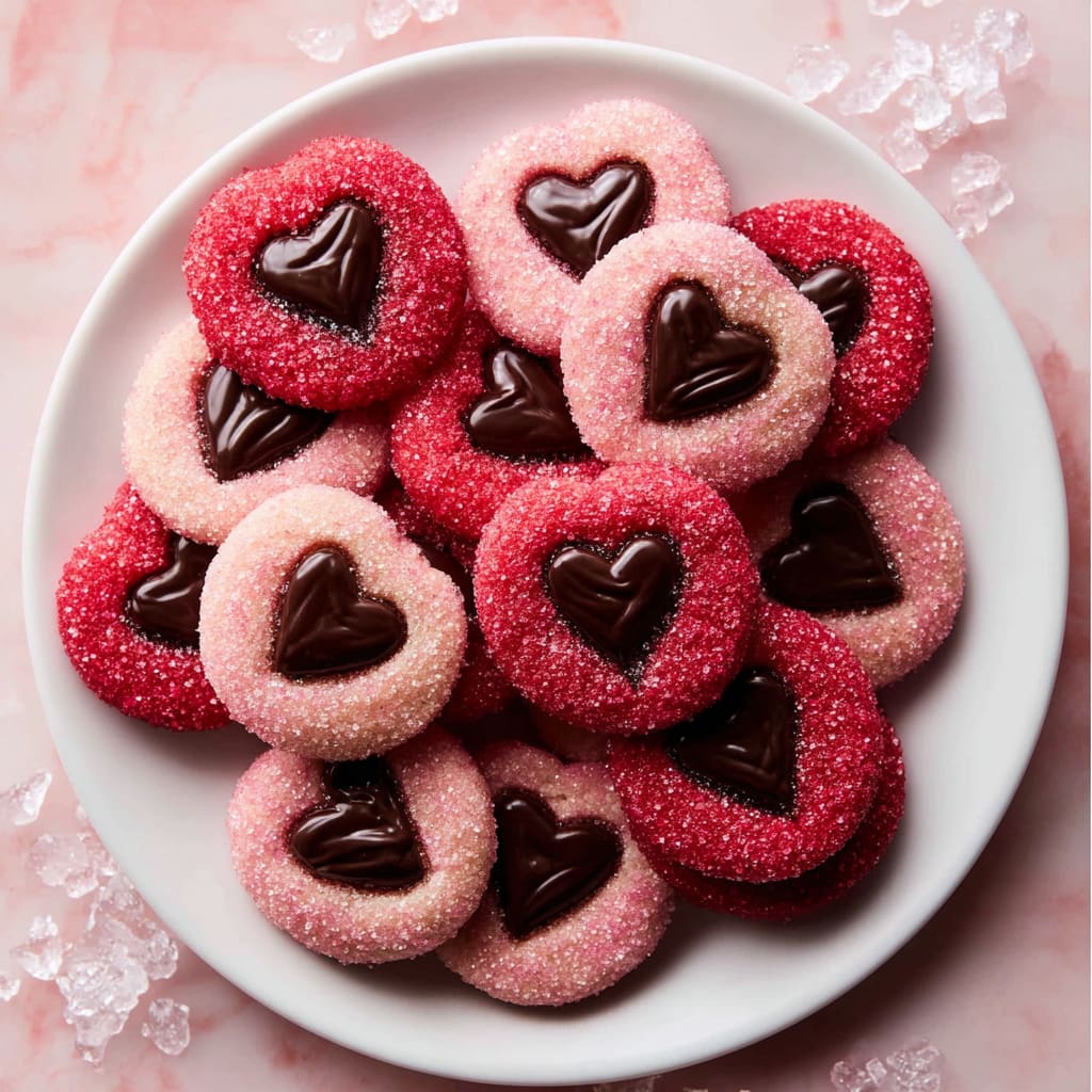 Sparkle Sweetheart Cookies