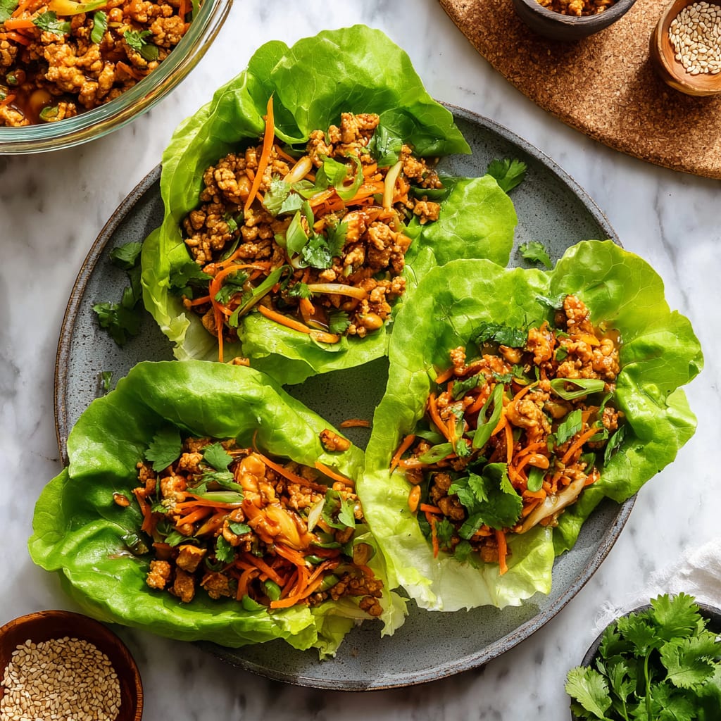 Thai Chicken Lettuce Wraps