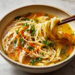 Aromatic Ginger Scallion Chicken Noodle Soup