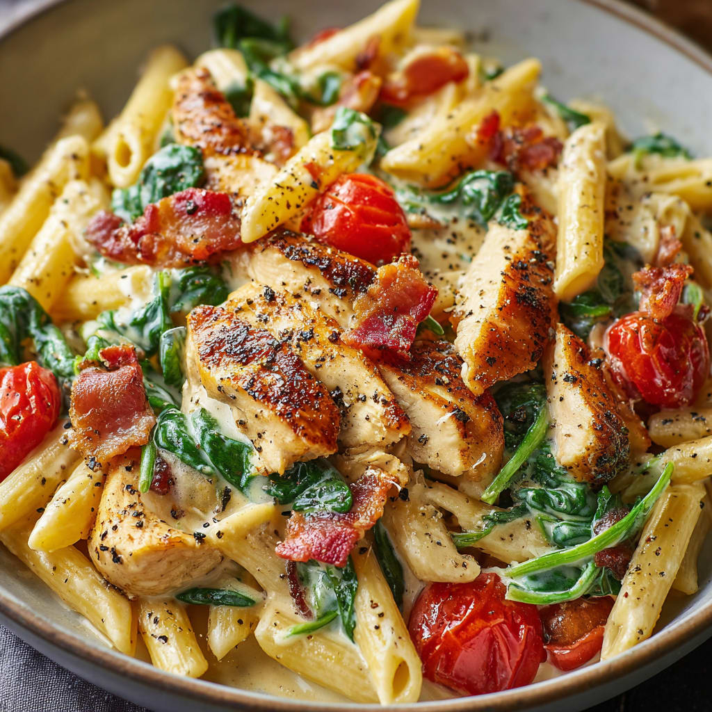 Chicken Turkey-bacon Spinach Penne