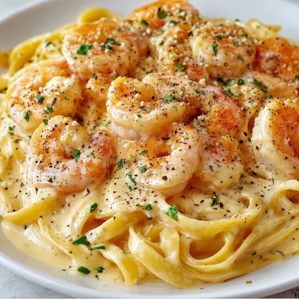 Creamy Garlic Shrimp Pasta