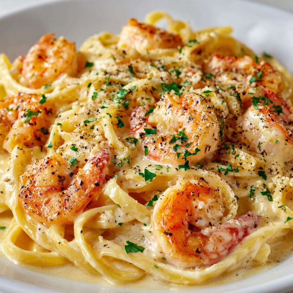 Creamy Garlic Shrimp Pasta