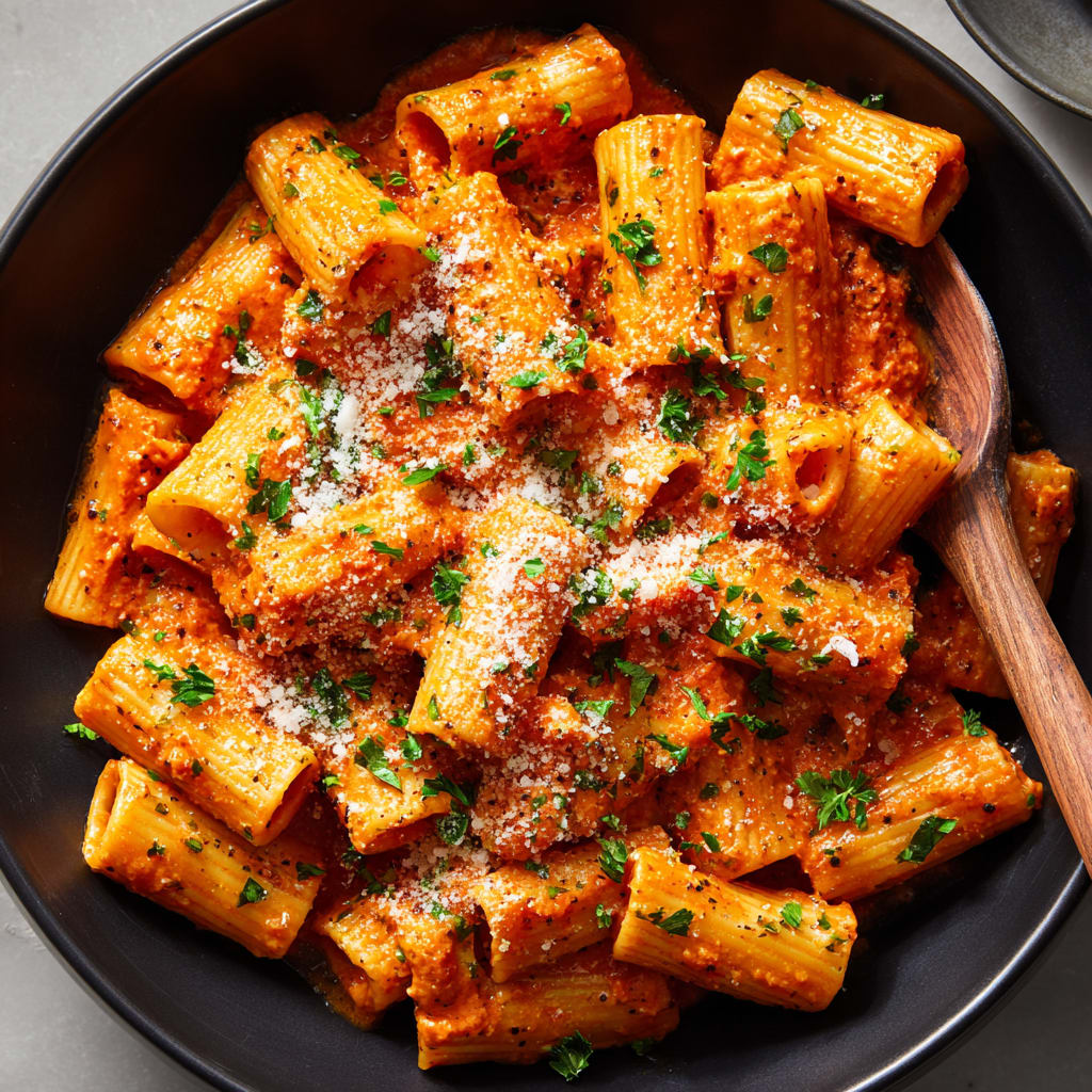 Creamy Tomato Rigatoni Pasta