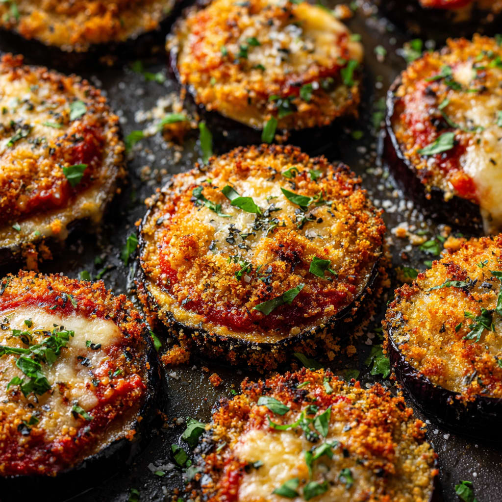 Crispy Baked Eggplant Parmesan
