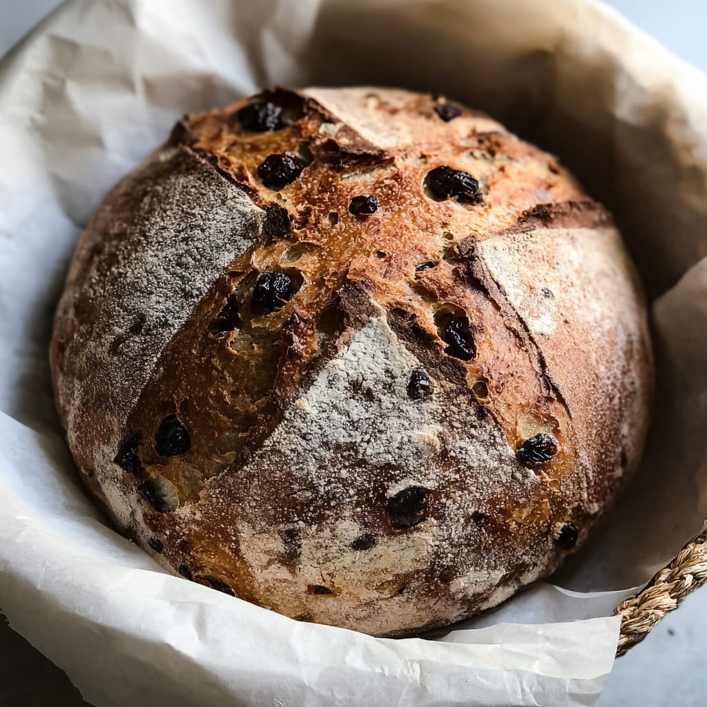 Easy Dutch Oven Cinnamon Raisin Bread