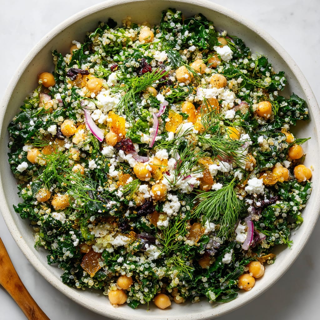 Easy Kale Quinoa Salad With Lemon Dressing