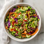 Edamame Crunch Salad with Sesame Cashew Lime Dressing