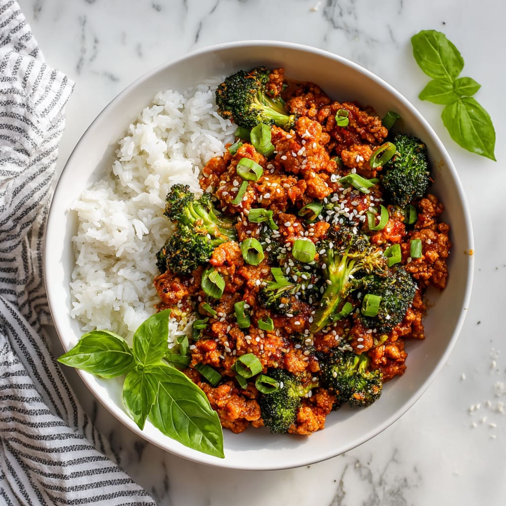 Firecracker Ground Chicken Bowl