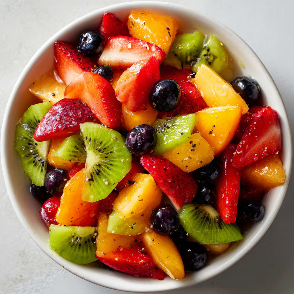 Fruit Salad with Honey Lime Dressing