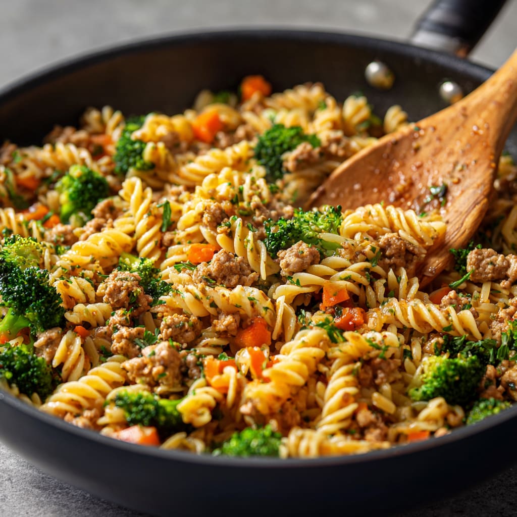 Ground Turkey Orzo Skillet