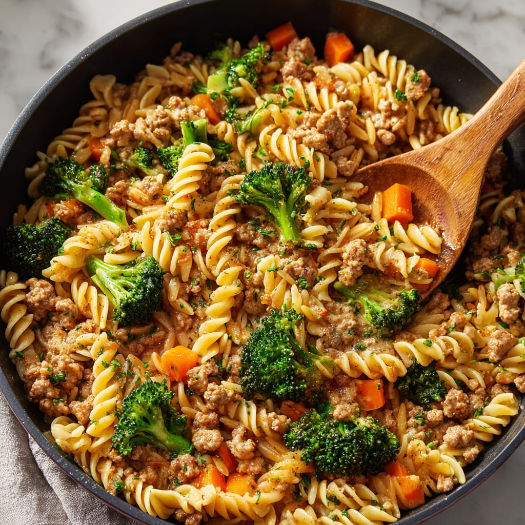 Ground Turkey Orzo Skillet