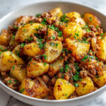 Ground turkey and tender potatoes