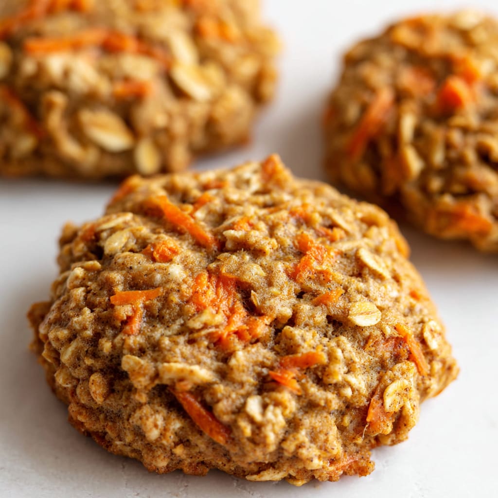 Healthy Carrot Cake Oatmeal Cookies