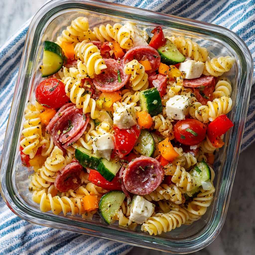 High Protein Italian Pasta Salad