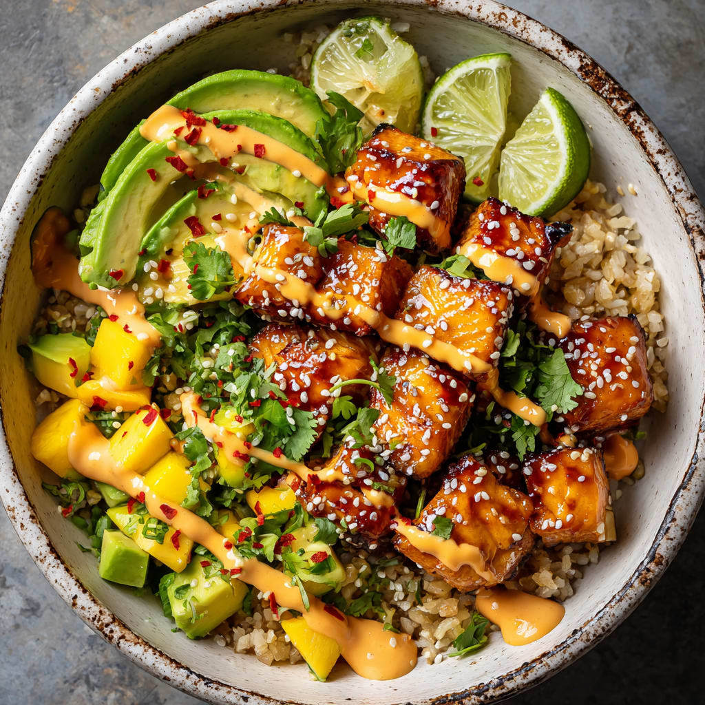 Honey Glazed Salmon Bowl Recipe