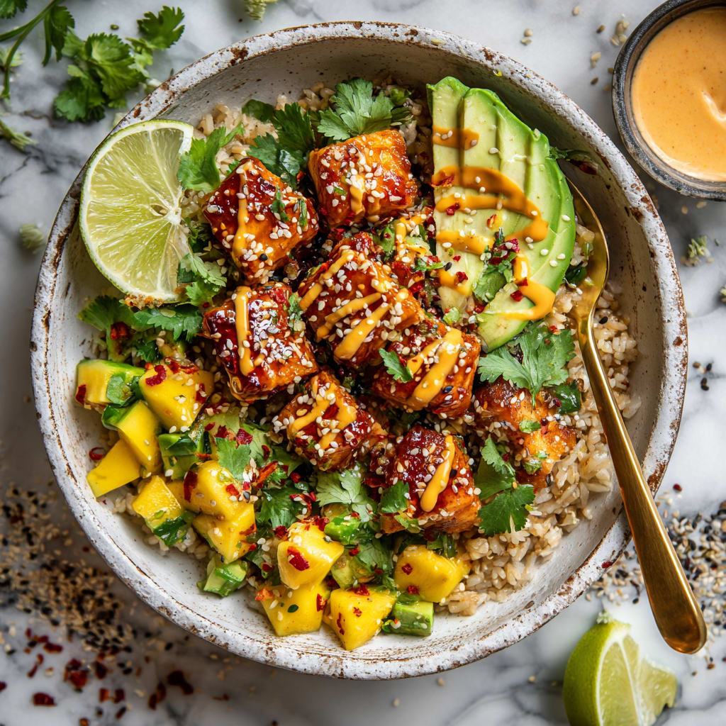 Honey Glazed Salmon Bowl Recipe