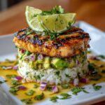Honey Lime Chicken & Avocado Rice Stack
