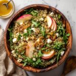 Honey Mustard Quinoa Apple Salad with Crispy Shallots