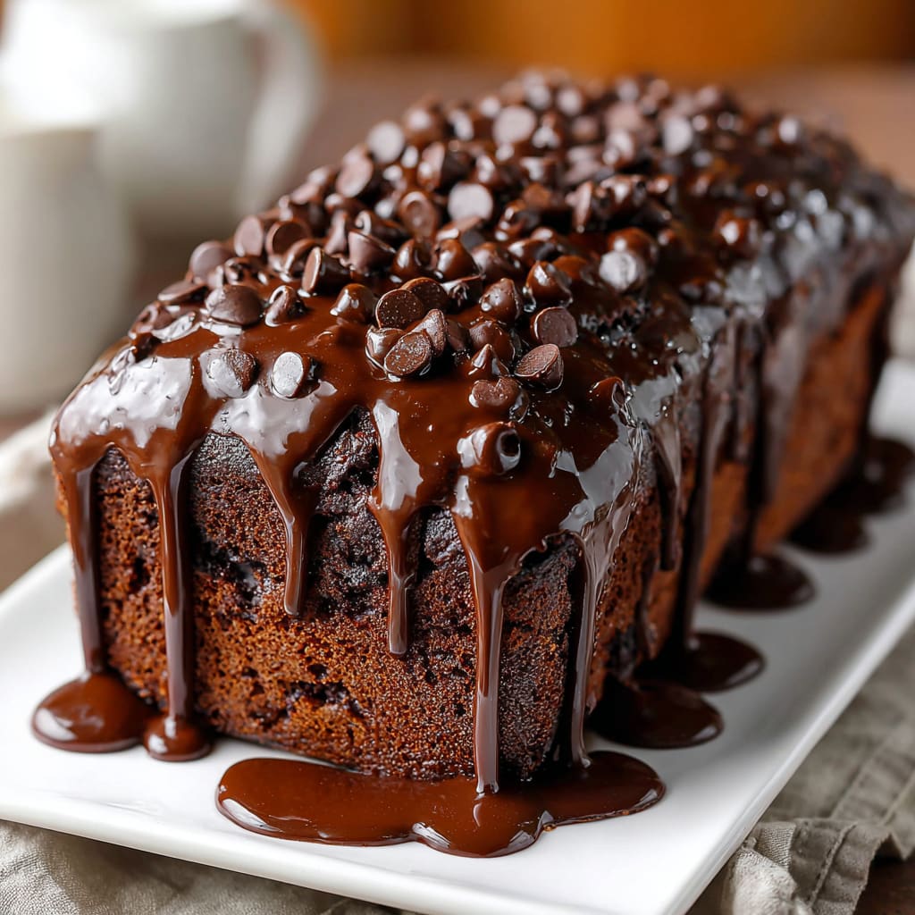 Hot Fudge Brownie Bread