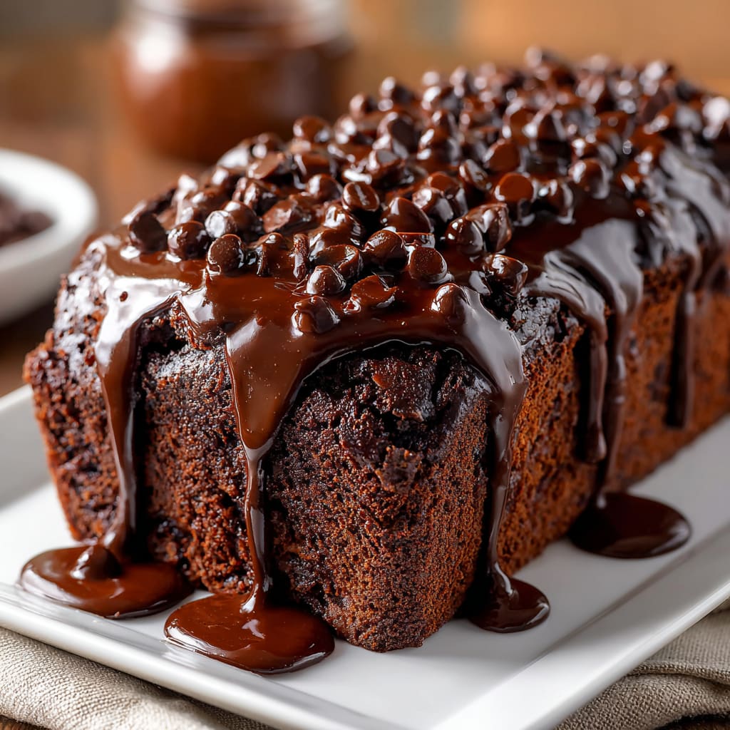 Hot Fudge Brownie Bread