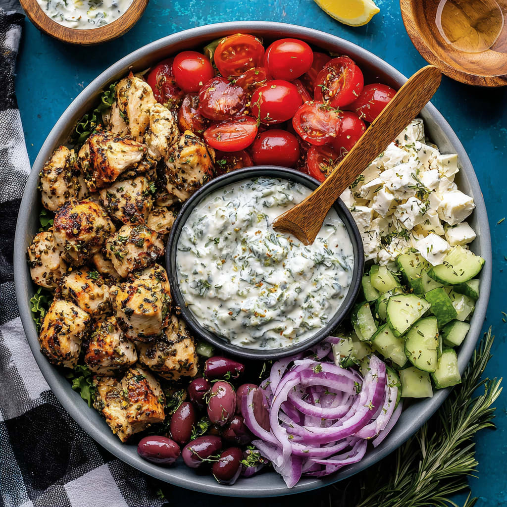 Low-Carb Greek Chicken Bowls