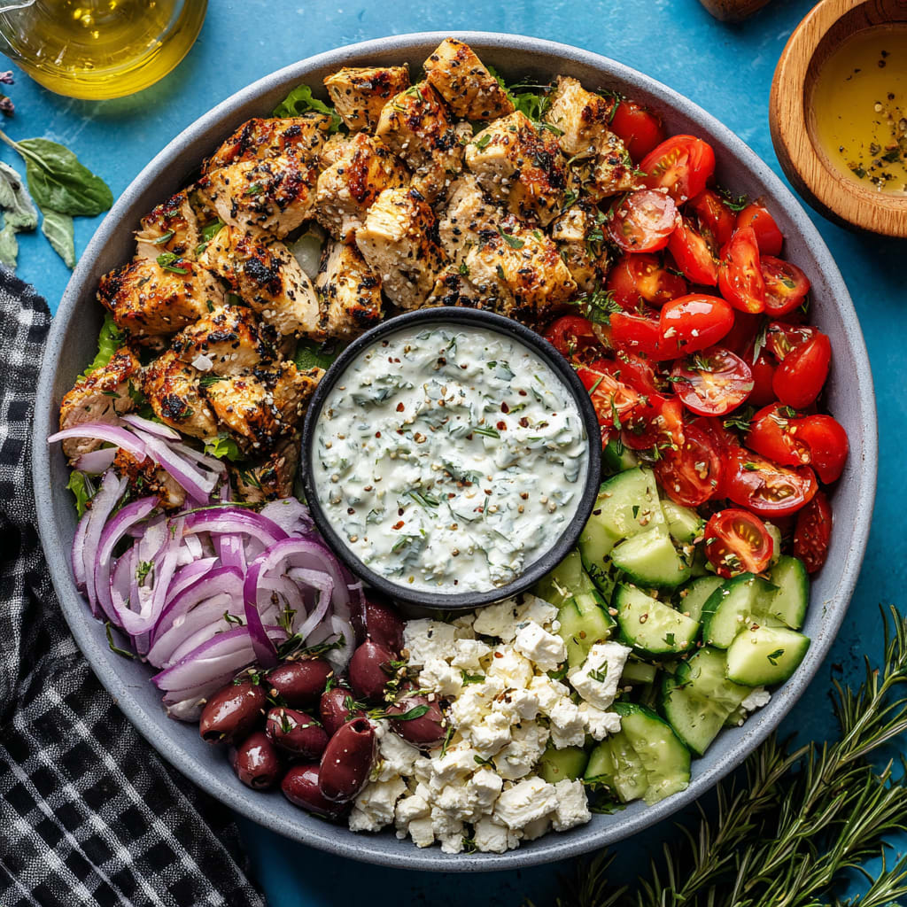 Low-Carb Greek Chicken Bowls