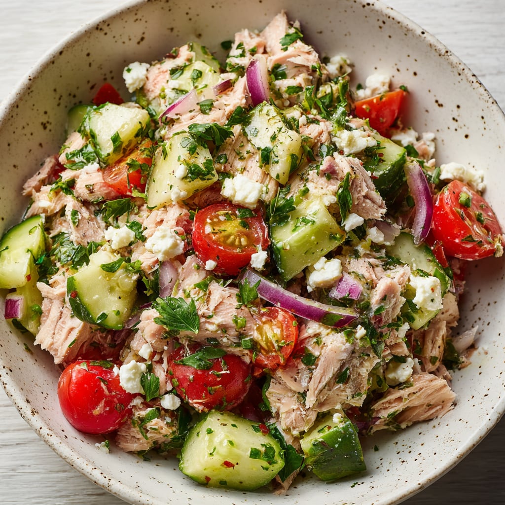 Mediterranean Tuna Salad with No Mayo