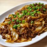 Mongolian Ground Beef and Cabbage