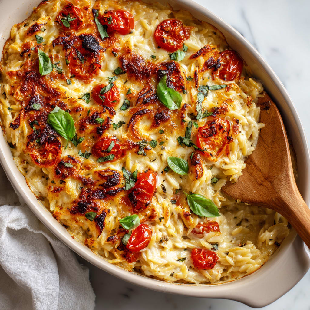 Orzo Tuscan Chicken Bake