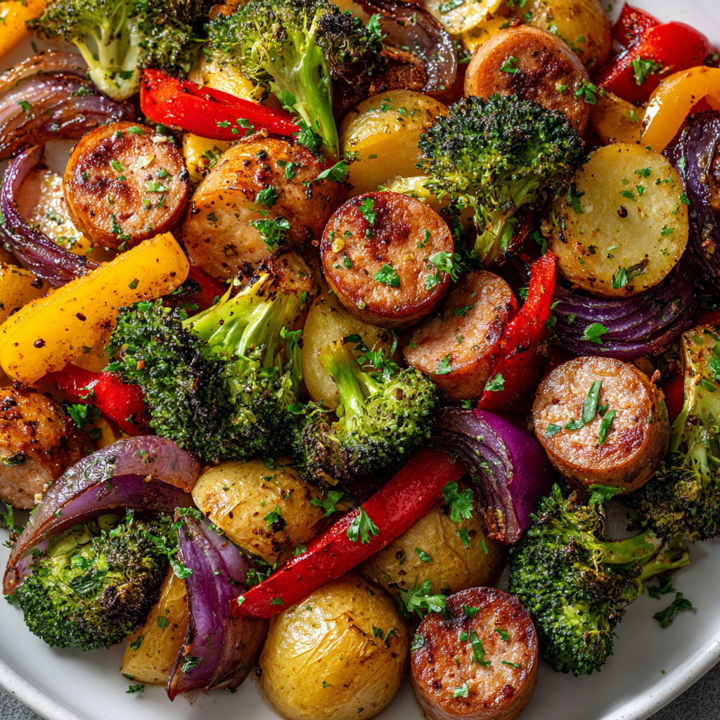 Sheet Pan Chicken Sausage and Veggies
