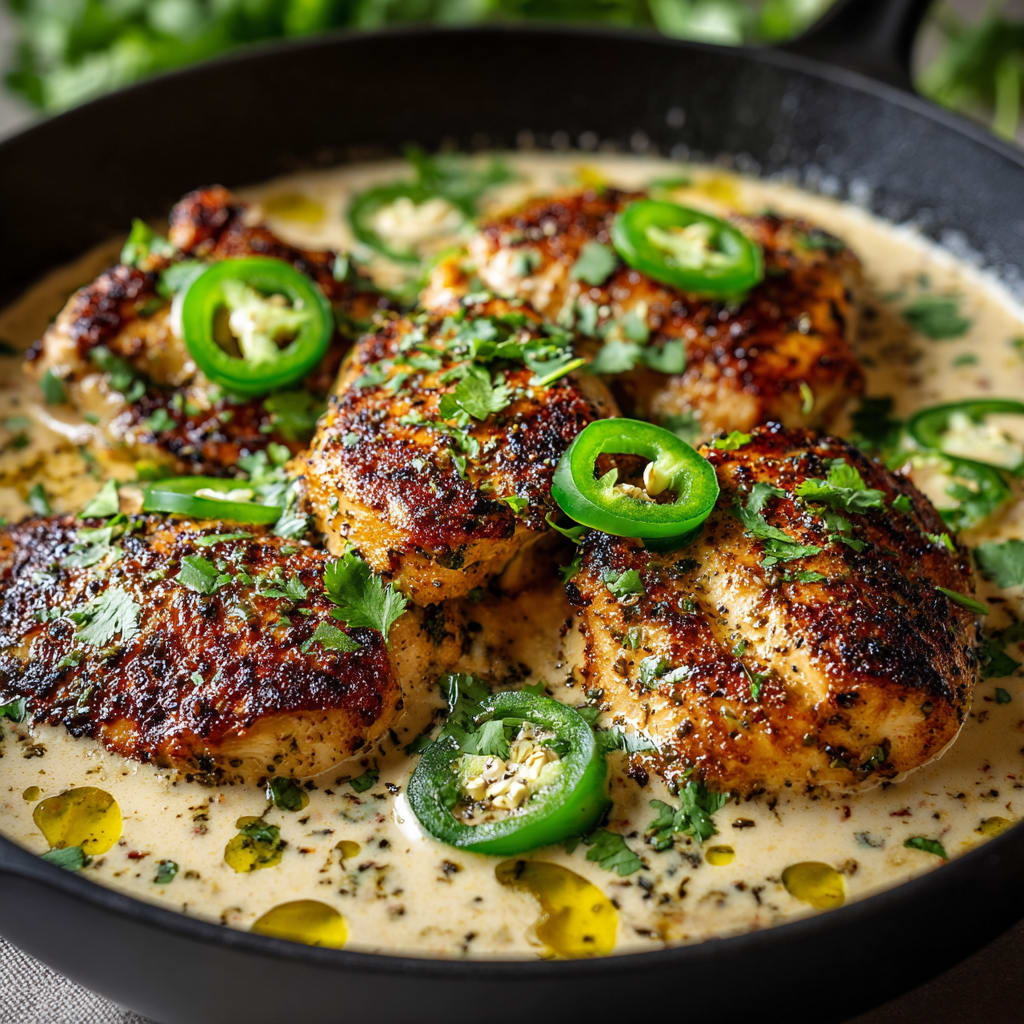 Spicy Jalapeno Chicken with Creamy Sauce