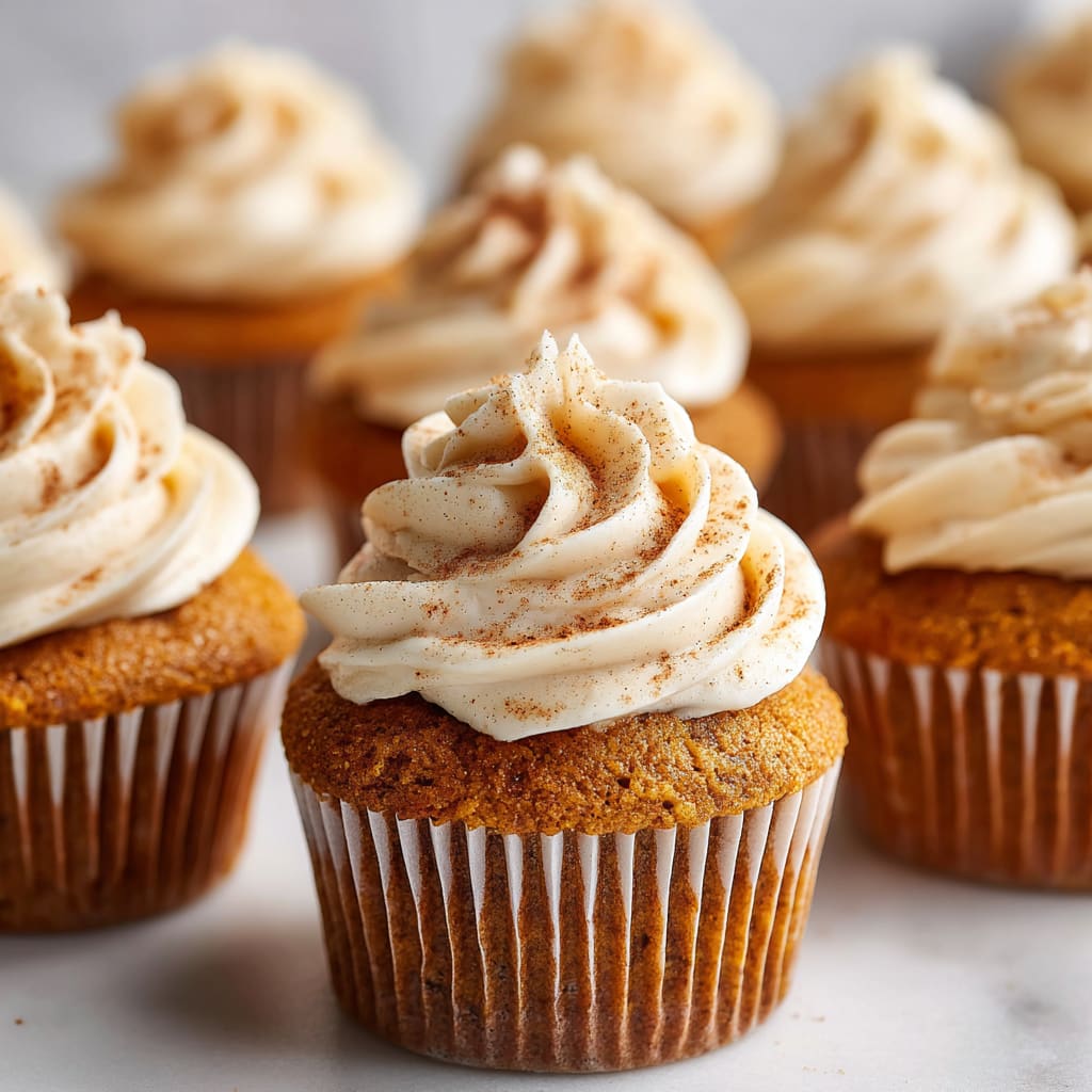 Pumpkin Cupcakes with Cream Cheese Frosting
